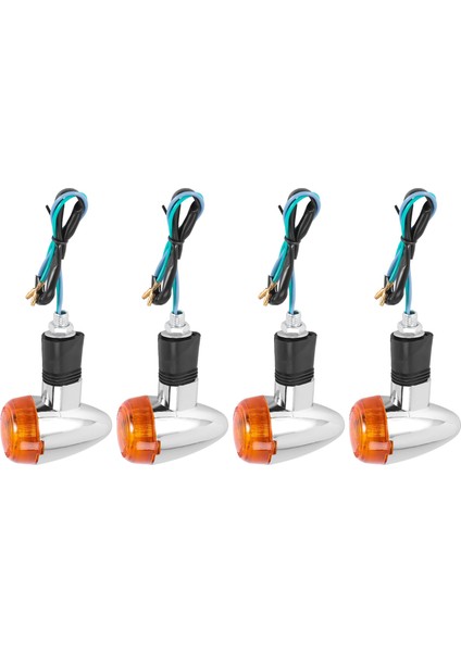 Yamaha Suzuki Için 4pc Motosiklet Dönüş Sinyalleri Amber Işıklar LED Göstergesi (Yurt Dışından)