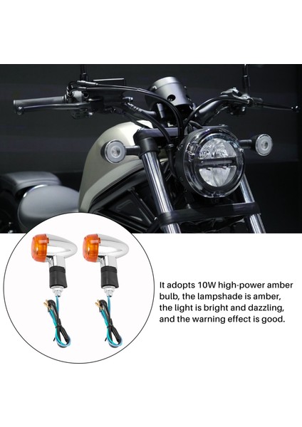 Yamaha Suzuki Için 4pc Motosiklet Dönüş Sinyalleri Amber Işıklar LED Göstergesi (Yurt Dışından)
