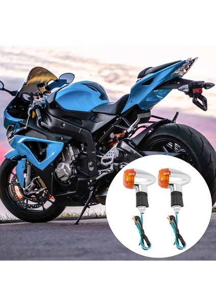 Yamaha Suzuki Için 4pc Motosiklet Dönüş Sinyalleri Amber Işıklar LED Göstergesi (Yurt Dışından)