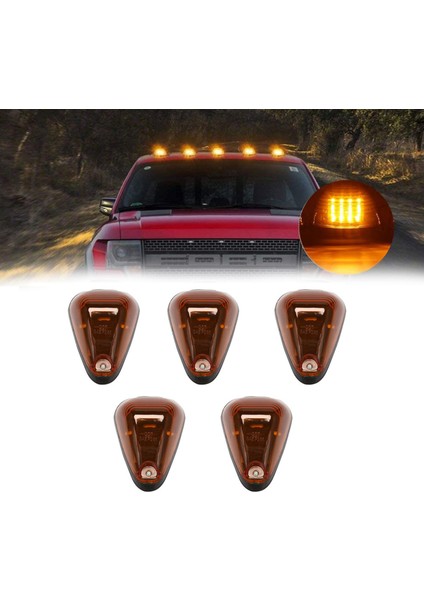 Paket Kabin Işaretleyici Işık Amber Lens Çatı Koşu Işıklarıw/kablolama Ford F150 F250 F350 F450 F550 F65 E150 1999-2016 (Yurt Dışından)