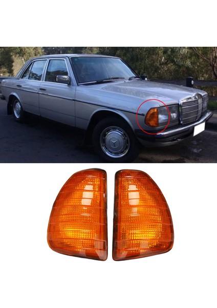 Araba Dönüş Sinyali Göstergesi Köşe Işık Lambası Mercedes Benz W123 1976-1984 Sarı (Yurt Dışından)