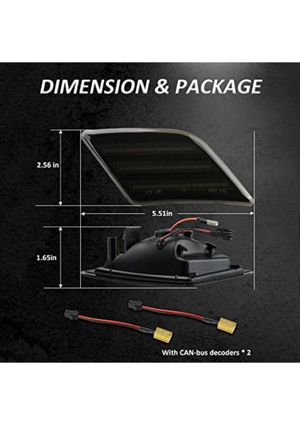 2008-2011 Mercedes Benz W204 C250 C300 C350 ve 2008-2013 C63 Amg Için LED Yan Işaret Işıkları (Yurt Dışından)