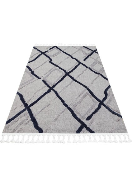 Mgarr Gri Geometrik Polyester Makine Halısı indirimleri