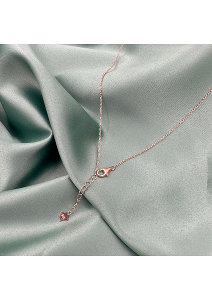 Kelebek Sedef Rose Gold Kaplama Kadın Gümüş Kolye modelleri