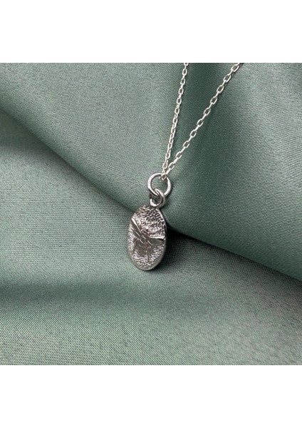 Jewel By Aila Arı Antik Plaka Rhodium Kaplama Kadın Gümüş Kolye