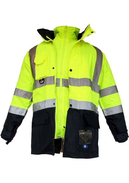 JN1003 (L) 5+1 Içi Çıkmalı Oxford Fosforlu Parka