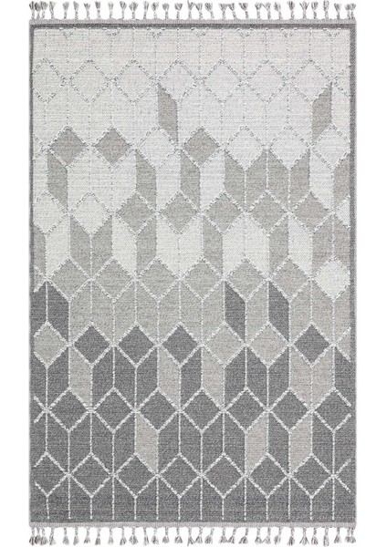 Murfreesboro Gri Geometrik Polipropilen Makine Halısı