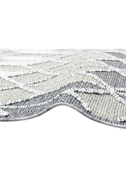 Murfreesboro Gri Geometrik Polipropilen Makine Halısı