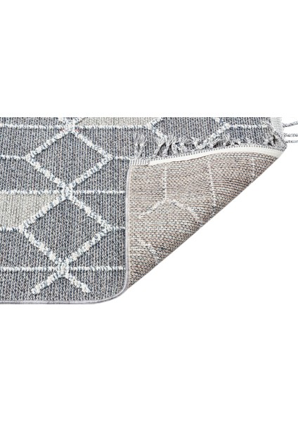Murfreesboro Gri Geometrik Polipropilen Makine Halısı