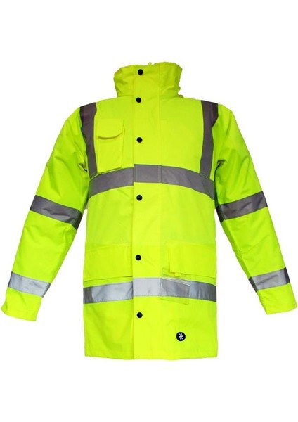 JN1011 Waterproof Fosforlu Oxford Parka Sarı S Beden