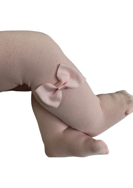Bebek Mycro Fiyonklu Külotlu Çorap Pembe
