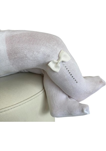 Süslü Soft Bebek Külotlu Çorap Beyaz