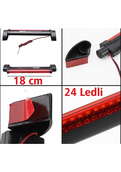 Araç Cam Içi Harici Stop Lambası 24 Ledli Üniversal 12 Volt fırsatları
