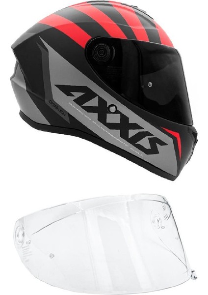 Draken S Kask - Premier B5 Mat Kırmızı-Gri