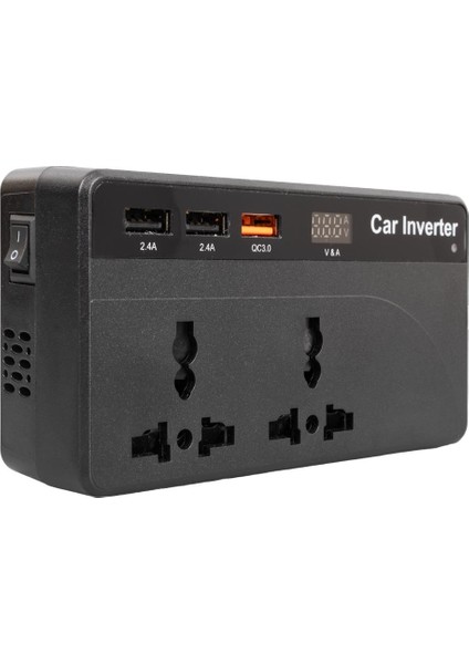 POWERMASTER CZ01/12V-24V 12-24 VOLT 200 WATT 3 USB GİRİŞLİ ARAÇ POWER INVERTER