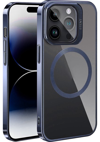 Apple Iphone 15 Pro Kılıf Kamera Cam Koruyucu Stand Olan Sert Klon Kapak