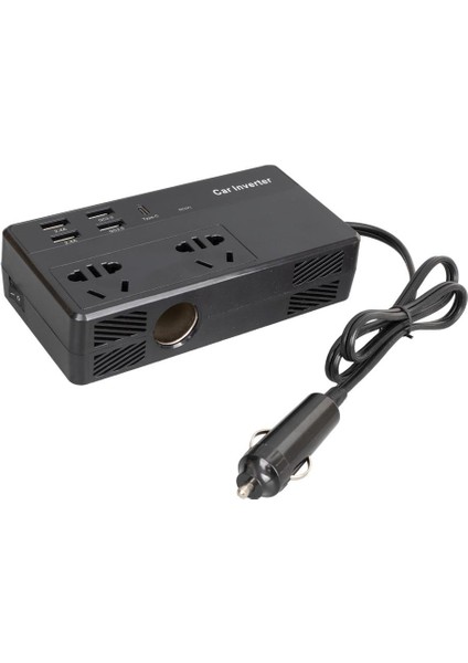 POWERMASTER CZ02/12V-24V 12-24 VOLT 200 WATT 4 USB + TYPE-C GİRİŞLİ ARAÇ POWER INVERTER