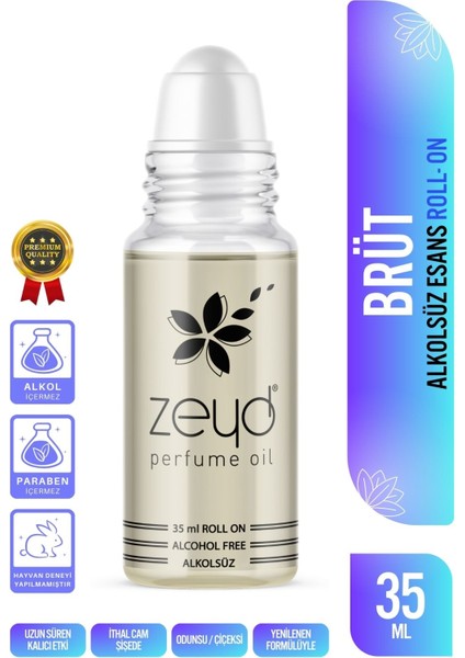 Brüt 35 ml Roll On Alkolsüz Esans-Edp-Cep Parfüm