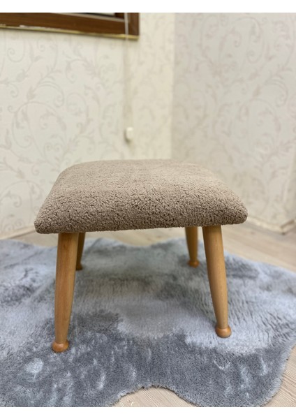 Trend Naturel Teddy Kahve Ahşap Ayak Uzatma Pufu Makyaj Koltuğu Bench Tabure fiyatları