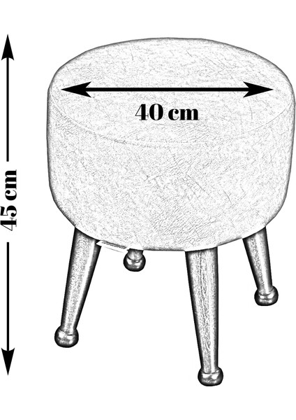 Miskin Ceviz Sofa Antsait Ahşap Ayak Uzatma Pufu Makyaj Koltuğu Bench Tabure
