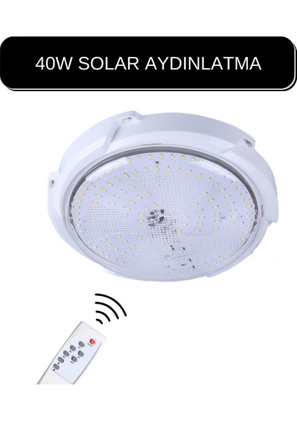 LED Solar Güneş Su Geçirmez Sıva Üstü İç ve Dış Mekan Armatür Dekoratif LED Aydınlatma 40W