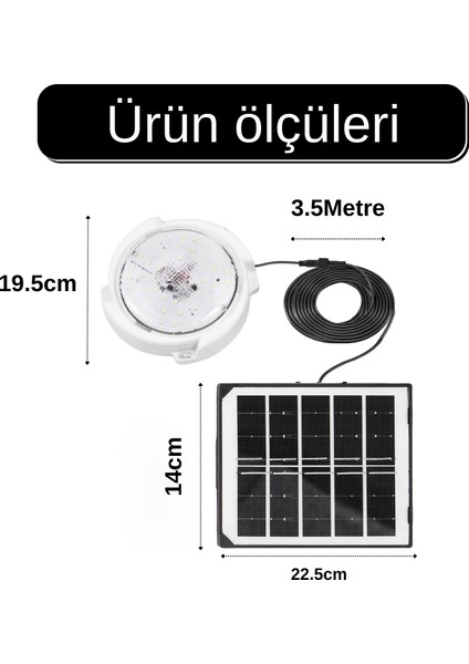 LED Solar Güneş Su Geçirmez Sıva Üstü İç ve Dış Mekan Armatür Dekoratif LED Aydınlatma 40W