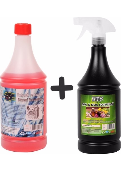 Oto Kalorifer ve Petek Temizleme (Solventli) 1 Lt & Oto , Ev ve Ortam Kokusu 500 ml