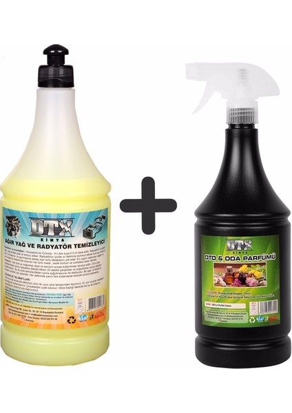 Ağır Yağ Sökücü Radyatör Temizleme 1 Lt & Oto,ev ve Ortam Kokusu 500 ml