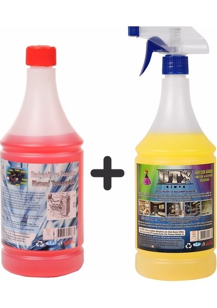Oto Kalorifer ve Petek Temizleme (Solventli) 1lt & Ixir Çok Amaçlı Genel Temizleme Sıvısı 1 Lt