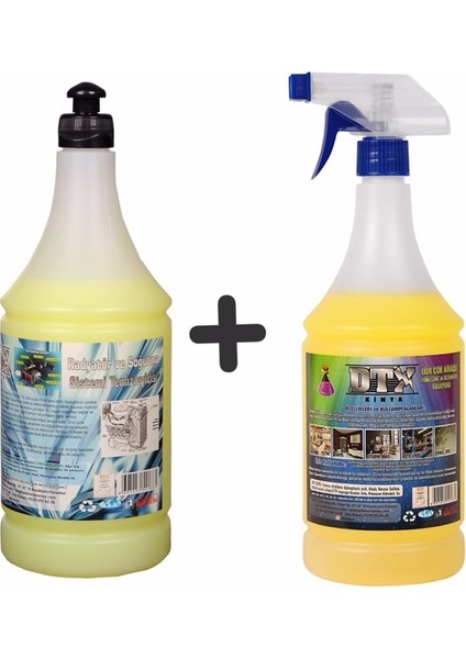 Oto Kalorifer ve Petek Temizleme (Solventli) 1lt & Ixir Çok Amaçlı Genel Temizleme Sıvısı 1 Lt