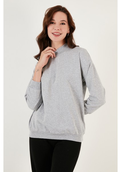 Dik Yaka Basic Örme Sweat Bayan Sweat 5863323 modelleri