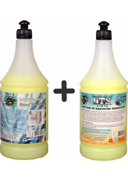 Oto Kalorifer ve Petek Temizleme (Solventli) 1 Litre & Radyatör Temizleme 1 Litre