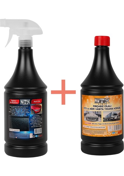 Yağmur Su Kaydırıcı, Hızlı Cila 1 Lt & Oto, Motor ve Yıkama Sıvısı 1 Lt