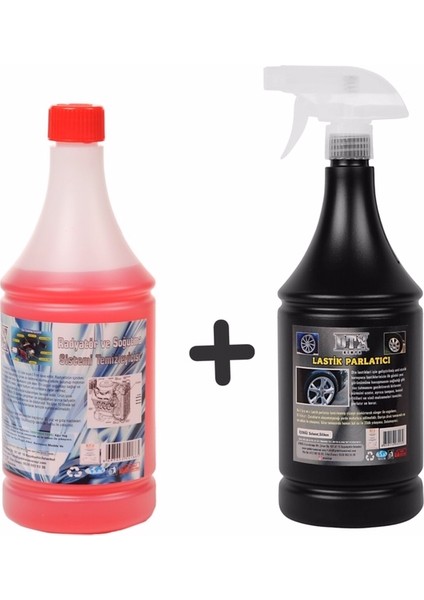 Oto Kalorifer ve Petek Temizleme (Solventli) 1 Lt & Oto Motor Lastik Parlatıcı 500 ml