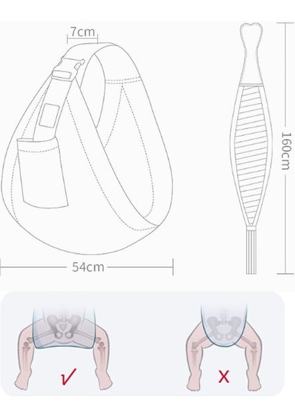 Mdsj Ebeveynlik Emzirme Sırt Havlu Ergonomik Dikey Sarılma Kayışı (Yurt Dışından)