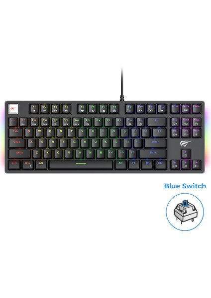 Gamenote KB890L Rgb Mekanik Klavye - Anti Ghosting Blue Switch