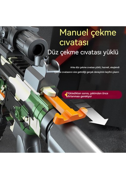 M416 Manuel Çekme Cıvatası Yumuşak Kurşun Oyuncak Tabanca Çocuk Saldırı Tüfeği (Yurt Dışından)