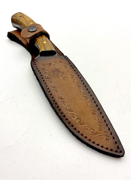 El Yapımı Kahverengi Ceviz Saplı Dövme Çelikten Av ve Kamp Bıçağı Kullanışlı Doğa Bıçağı fiyatları