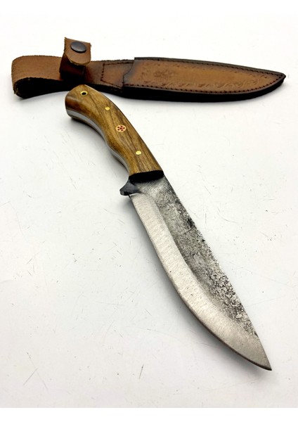 El Yapımı Kahverengi Ceviz Saplı Dövme Çelikten Av ve Kamp Bıçağı Kullanışlı Doğa Bıçağı fırsatları