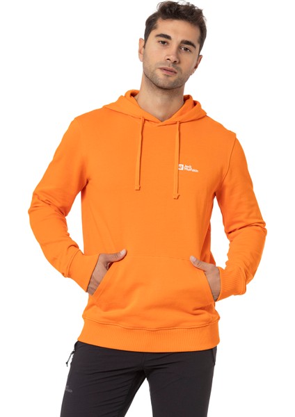 Jack Wolfskin Tommy Hoody Turuncu Erkek Kapüşonlu Sweatshirt 1000003TR