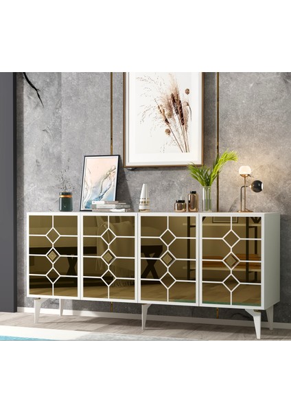 Aden Konsol Beyaz-Altın