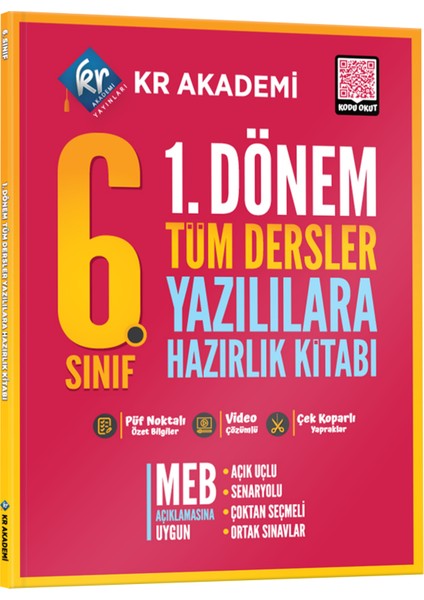 6. Sınıf 1. Dönem Tüm Dersler Yazılılara Hazırlık Kitabı