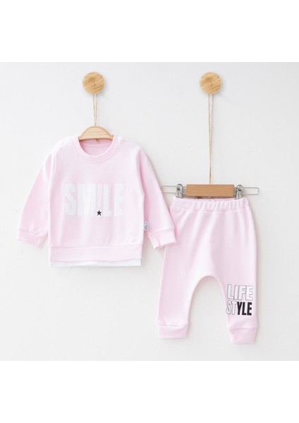 Smile Baskılı 2'li Bebek Takımı 157R