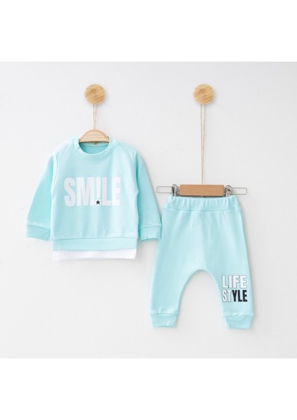 Smile Baskılı 2'li Bebek Takımı 157R