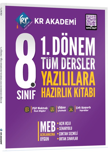 8. Sınıf 1. Dönem Tüm Dersler Yazılılara Hazırlık Kitabı