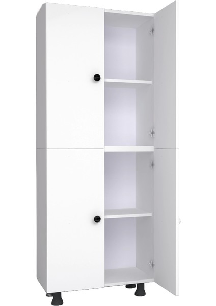 Mdf 4 Kapaklı Çok Amaçlı Mutfak/ Banyo/ Kiler Dolabı