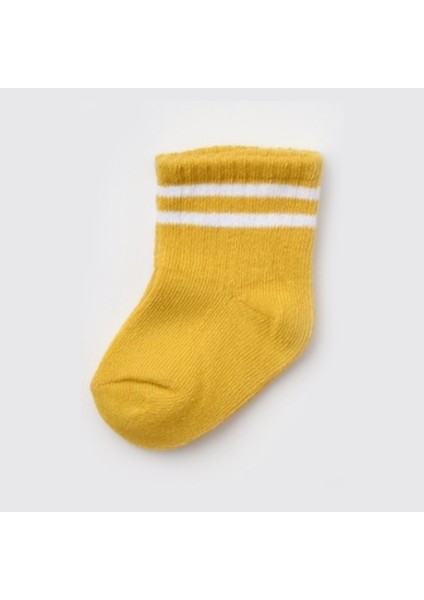 Unisex Çizgili Tekli Bebek Çorabı 68458