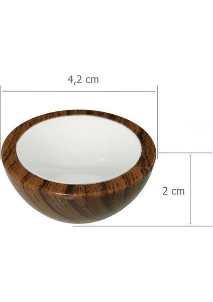 5 Adet Plastik Oval Mobilya Kulp Tek Vidalı Düğme Beyaz - Ceviz modelleri