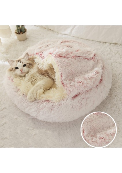 Kahverengi B M (50X50) cm Kış Uzun Peluş Pet Kedi Yatağı Yuvarlak Kedi Yastık Kedi Evi 2 In 1 Sıcak Köpek Sepeti Kedi Uyku Tulumu Kedi Yuva Kulübesi Küçük Köpek Kedi (Yurt Dışından) modelleri