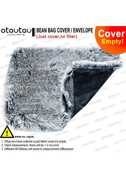 Boş Kapak-Gri 50X50CM-KAPAK Kabarık Kadife Pet Çekyat Değişim Yıkama Kapak Kedi Köpek Yavrusu Için Dolgu Yok (Yurt Dışından)